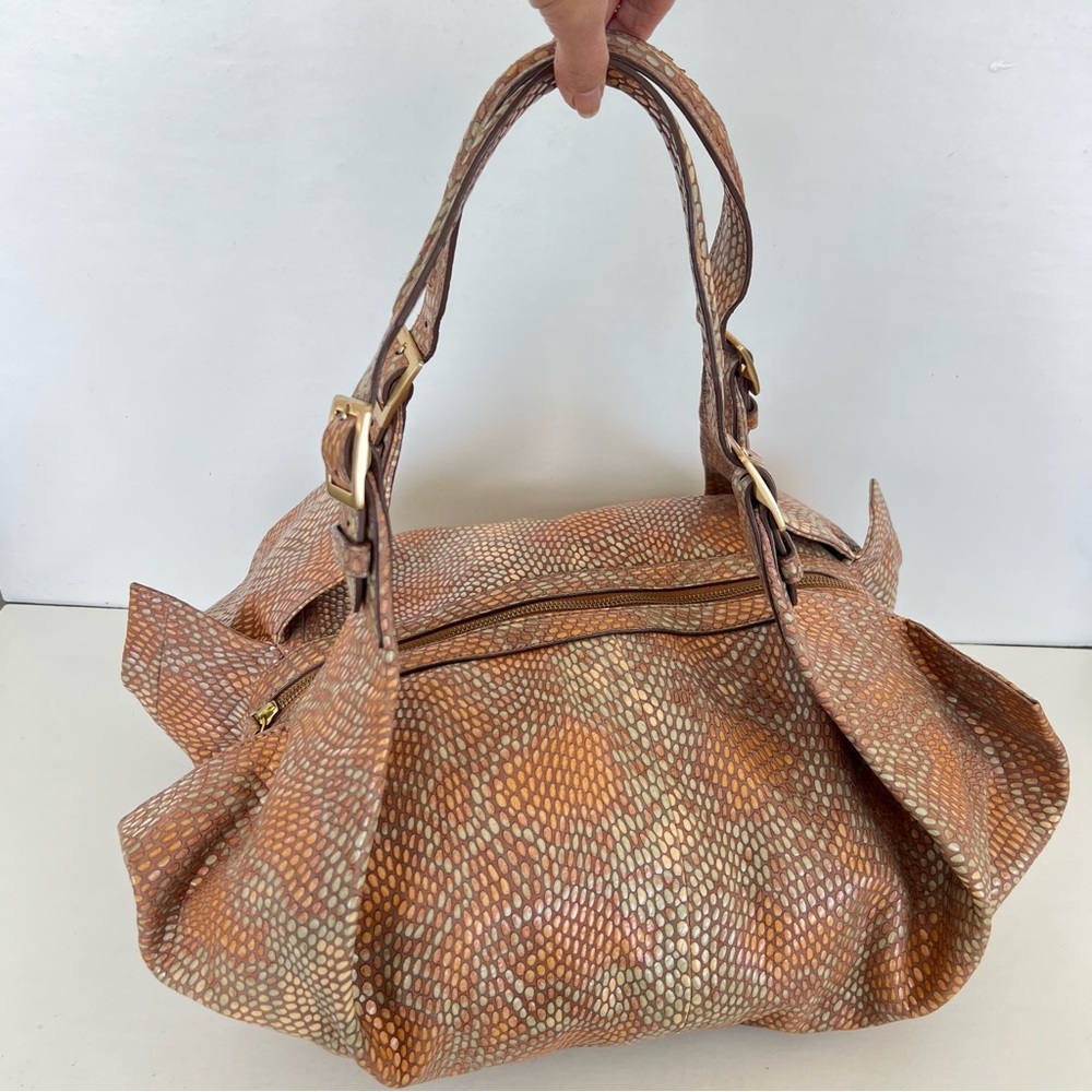Sondra Roberts Python Print Leather Asymmetrical … - image 2